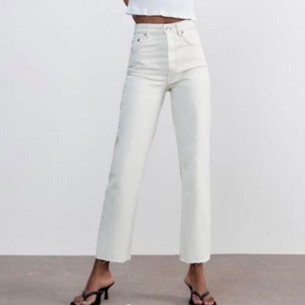 Zara Hi-Rise Straight Leg Jeans